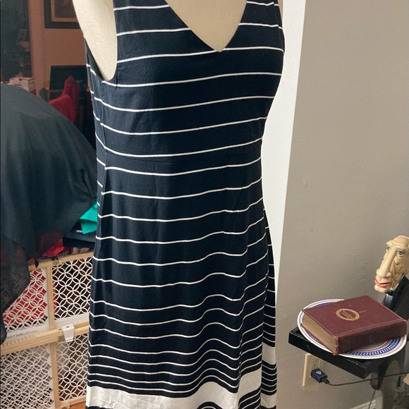 Athleta Dresses & Skirts - ATHLETA MICROMODAL SLEEVELESS DRESS - NWT SZ M / BLACK & WHITE STRIPED